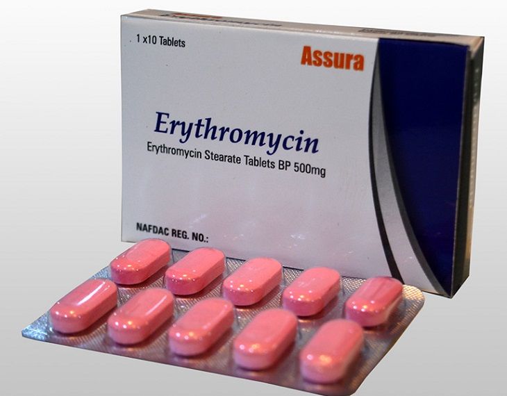 Thuốc kháng sinh Erythromycin chữa viêm họng rất hiệu quả