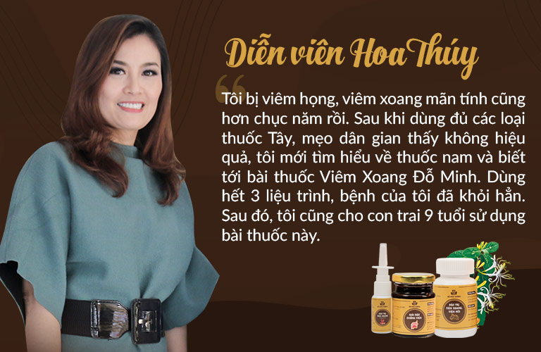 Dv Hoa Thúy chia sẻ về hiệu quả bài thuốc Viêm xoang Đỗ Minh