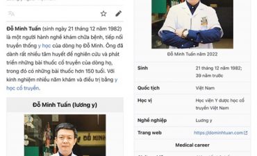 Thông tin của tôi được cập nhật trên Wikipedia