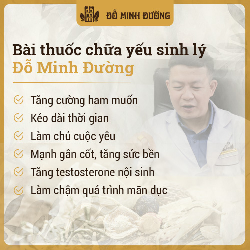 Bài thuốc chữa Sinh lý nam Đỗ Minh Đường