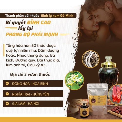 Thông tin về bài thuốc Sinh lý nam Đỗ Minh