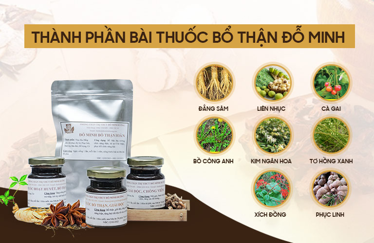 Thành phần bài thuốc Bổ thận Đỗ Minh