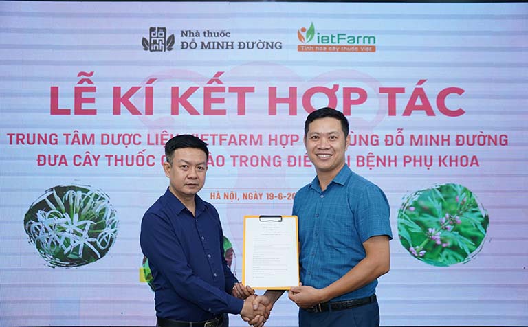 Lễ ký kết cung ứng dược liệu quý hiếm giữa Đỗ Minh Đường và Vietfarm