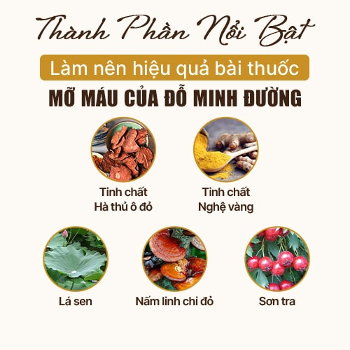 Thành phần thuốc mỡ máu của Đỗ Minh Đường