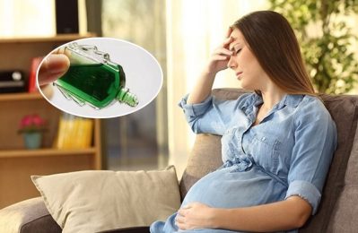 Bà bầu đau đầu không nên sử dụng dầu gió tùy tiện