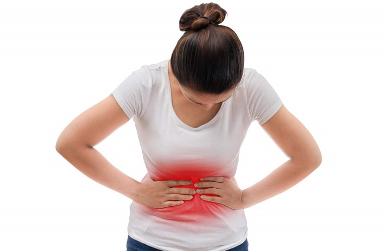 Bà con có thể cảm nhận rõ vùng thượng vị phình nhẹ, nhất là sau khi dùng bữa