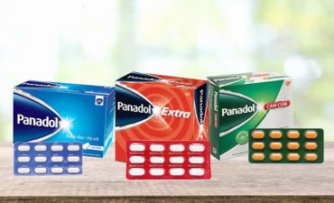 Panadol để giảm đau đầu sẽ có màu xanh loại giảm đau và hạ sốt