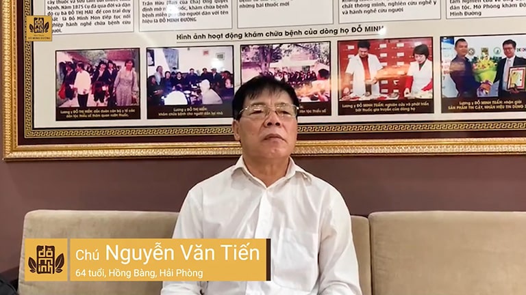 Chú Tiến chữa vôi hóa cột sống tại Đỗ Minh Đường